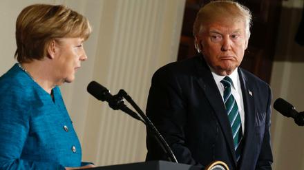 Donald Trump dürfte nur wenig von dem gefallen haben, was er von Angela Merkel zu hören bekam.