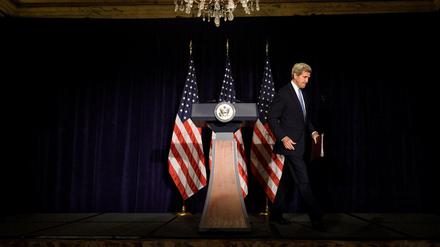 Enttäuschter Abgang. US-Außenminister John Kerry ist von den Syrien-Verhandlungen mit Russland frustriert.