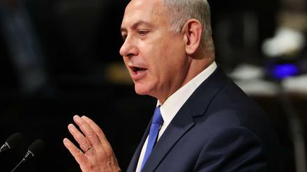 Benjamin Netanjahu redet vor den Vereinten Nationen.