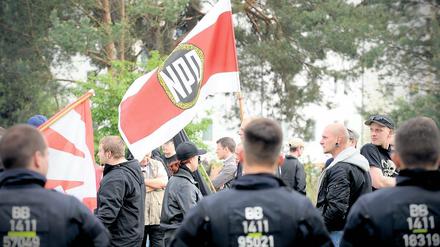Immer präsenter. Bei Veranstaltungen von Rechtsextremisten in Brandenburg wurden 2015 bereits mehr als 4000 Teilnehmer gezählt.