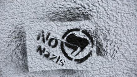 Antifa Area: Graffiti gehören dazu.