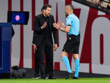 Schubser und Wortgefecht in der Champions League: BVB-Sportdirektor Kehl gerät mit Atletico-Trainer Simeone aneinander