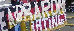 Das Banner "Air Bäron" ist allseits bekannt.