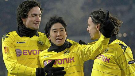 Jubel in Dortmund: Der BVB bleibt in der Europa League weiter im Rennen.