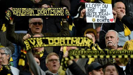 Unterstützung: Die Fans von Borussia Dortmund reagieren mit Verständnis und Dankbarkeit auf den bevorstehenden Abschied von Trainer Jürgen Klopp.
