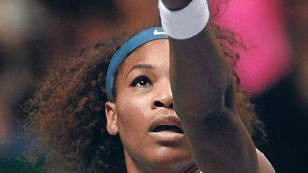 Hoch hinaus. Serena Williams hat von ihren letzten 49 Matches 47 gewonnen. Foto: AFP
