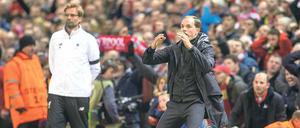 Das Drama von Anfield hat die Dortmunder nachhaltig traumatisiert – schafft Coach Tuchel (r.) in Berlin die mentale Wende?