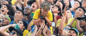 Trauermeile. Das Turnieraus können die brasilianischen Fans nicht wirklich begreifen.
