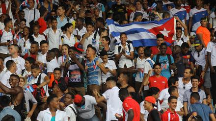 Trotz der Niederlage erfreuten sich die kubanischen Fußballfans.