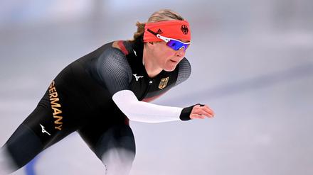 Claudia Pechstein läuft bei den Winterspielen in Peking am Samstag über 3000 Meter.