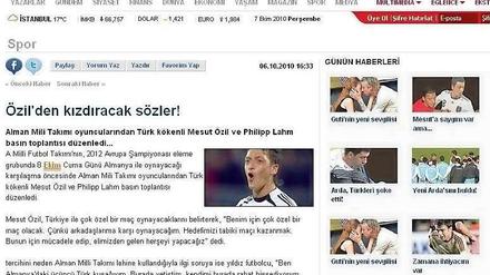 "Worte, die verärgern": Die türkische Presse geht derzeit mit Mesut Özil nicht sanft um.