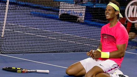 Qual mit Happy End. Rafael Nadal bleibt den Australian Open erhalten.