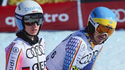 Enttäuscht in der Schweiz: Lena Dürr und Felix Neureuther verpassten die angestrebte Medaille im Team-Wettkampf. 