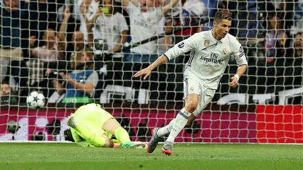 Cristiano Ronaldo erzielte gegen Atletico alle drei Tore.