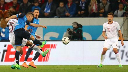 Treffer ins Glück. Andrej Kramaric erzielte das einzige Tor des Tages beim 1:0 der TSG Hoffenheim gegen den FC Bayern. 