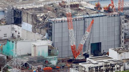 Block Nr. 3 des 2011 durch ein Erdbeben zerstörten Kernkraftwerks Fukushima.