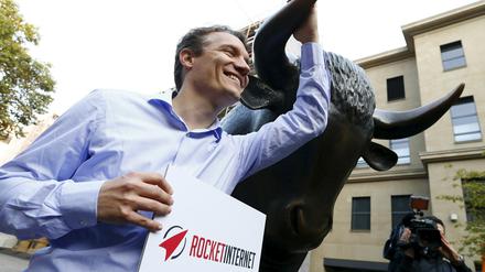 Braucht den Kapitalmarkt. Oliver Samwer, Vorstandschef von Rocket Internet vor der Frankfurter Börse.