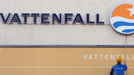 Vattenfall-Logo in Berlin.