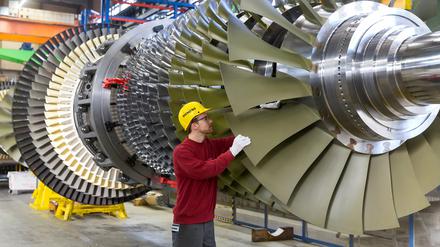 Siemens produziert in Berlin Gasturbinen.