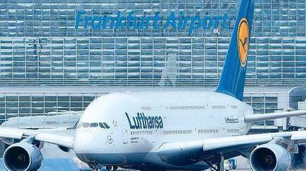 Deutscher Pendler. Zwischen Frankfurt und Hamburg soll künftig viermal täglich eine Lufthansa-Maschine mit Biosprit fliegen. Foto: dpa