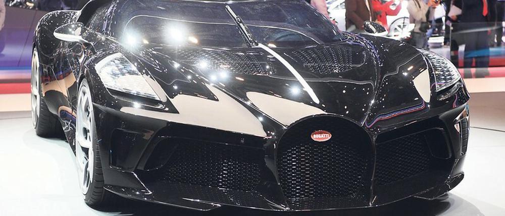 Schneller geht nicht: Ein Bugatti „La Voiture Noire" ist ein hübsches Zweitauto für Millionäre. 