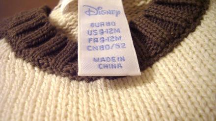 Ein Etikett mit der Aufschrift „Made in China“.