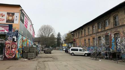 Das ehemalige Gelände des Reichsbahnausbesserungswerks in Berlin-Friedrichshain. 