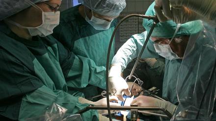 Transplantation trotz Krise: In einer Klinik wird einem Spender eine Niere entnommen